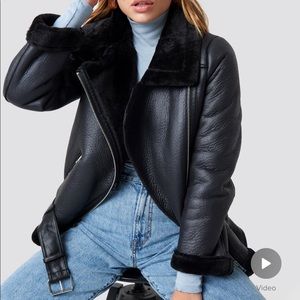 NA-KD Fashion Belted Aviator Jacket